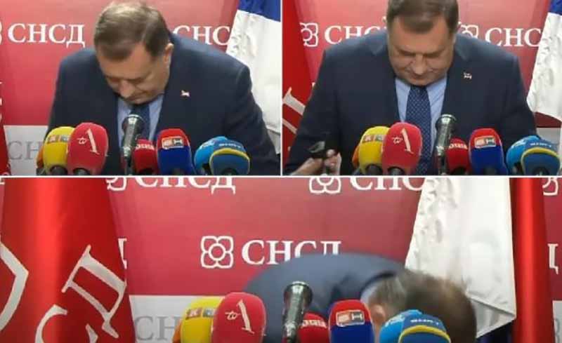 Al griju ovi u SNSD u Dodik srušio mikrofon tokom pres konferencije