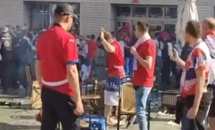 Pred utakmicu sa Danskom: Devet njemačkih policajaca povrijeđeno u obračunu sa srpskim navijačima