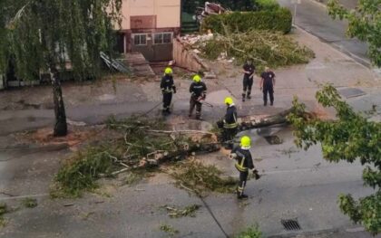 Posljedice olujnog nevremena u Banjaluci: Intervenisala i Vatrogasna brigada