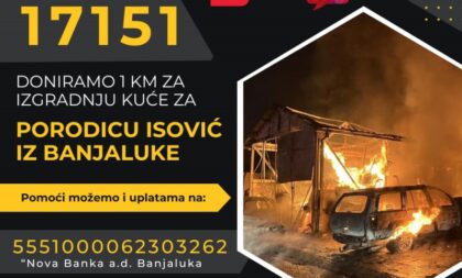 Pokrenuta humanitarna akcija: Pomozimo porodici Isović da izgrade novi dom