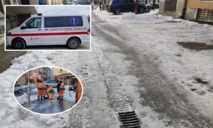 Ordinacije pune, pazite kako hodate! Zaleđeni trotoari prava muka za Banjalučane FOTO