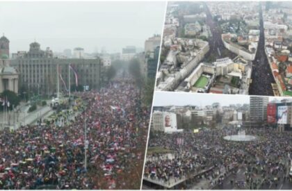 Protest “15. za 15”: Skupštini se ne može prići, glavna bina na Slaviji VIDEO